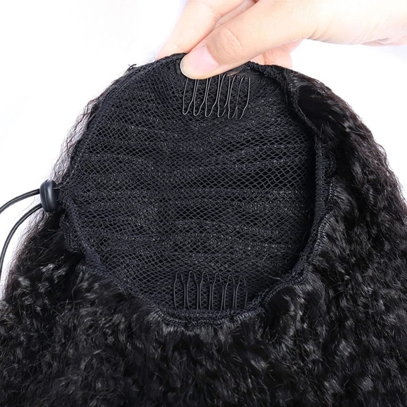 Aiokrtse Wrap Around Ponytail Extensions Human Hair Straight Clip in