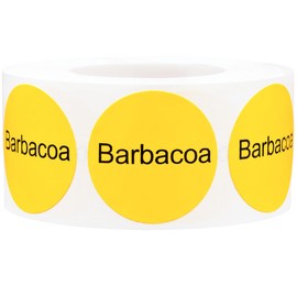Barbacoa Deli Labels 1 Inch 500 Total Stickers