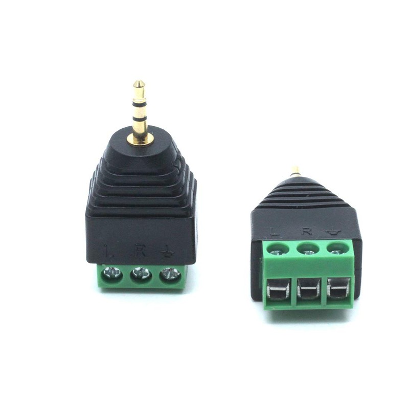 Sscon 5pcs 2.5mm Stereo Audio Male Plug to AV 3-Screw
