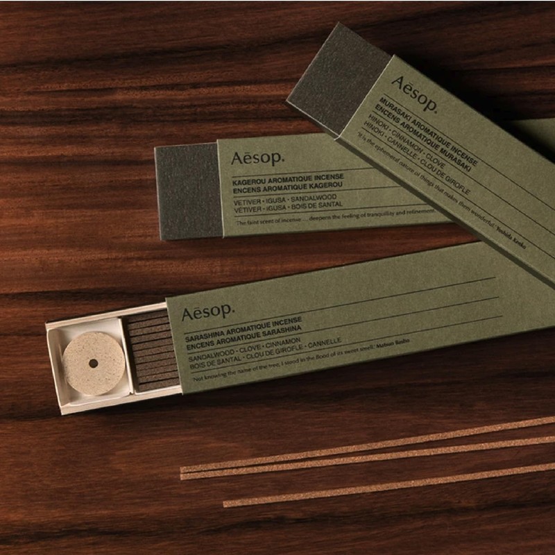 Aesop Kagerou Aromatique Incense | Earthy & Smoky Vetiver Scent