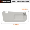 Sun Visor for Mazda 3 2010-2013, Right Passenger Side Gray