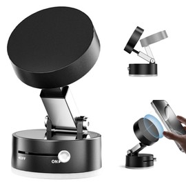 Bomsirus Soporte Magnético para Celular, Soporte Giratorio Retráctil Ajustable para Teléfono Móvil, Soporte Magnético para Teléfono para Todos los Teléfonos Móviles Base con Fuertes Ventosas