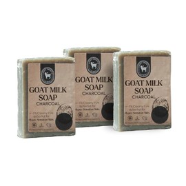 Honey Sweetie Acres 3-Pack All Natural Moisturizing 5 Oz Bars of Handmade Charcoal Goat Milk Soap – Nourishing, Eco-Friendly, and Gentle on Skin