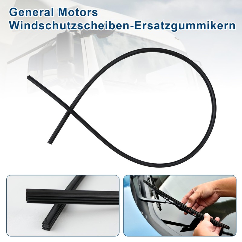 Pack of 9 Universal Windscreen Wiper Rubber, Wiper Rubber, Replacement