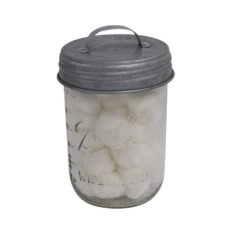 Galvanized Canister Handle Lid For Mason, Canning Jars (4 Pack,