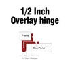 Vallecloud 4 Pack (2 Pair) Matte Black Cabinet Hinges for