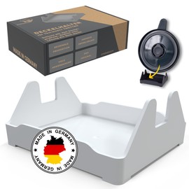 STERNEKOCH® Thermomix Lid Holder - TM5 and TM6 Lid Holder - Made in Germany - Ideal Thermomix Accessory TM6 - Finally Place Thermomix Lid Stress-Free - With Drip Tray (White)