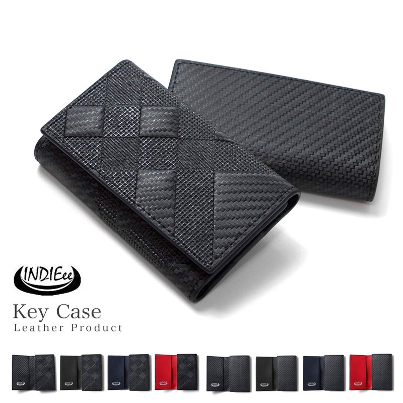 India, Made in Italy, Graphite Carbon Leather, Key Case, Smart