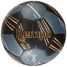 Kempa Spectrum Synergy Plus Handball Training and Play Ball with Unique 30 Panel Construction - Suitable for All Ages - Black/Anthracite - Size 1