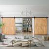 SMARTSTANDARD 20ft Heavy Duty Sturdy Double Sliding Barn Door Hardware