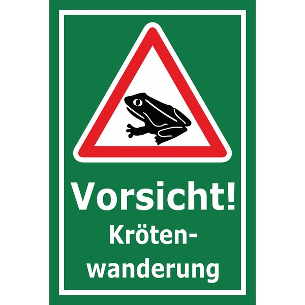 Melis-Folienwerkstatt Sign Toad Hiking - 30 x 20 cm -