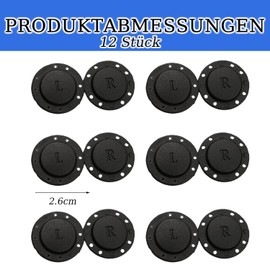 Magnetic Button Magnet, Press Studs Magnetic for Sewing, Black, Diameter 26 mm, 6 Pairs, Press Studs for Sewing, Crafts, Clothing, Bag, Scrapbooking, DIY Sewing Crafts Sewing Accessories