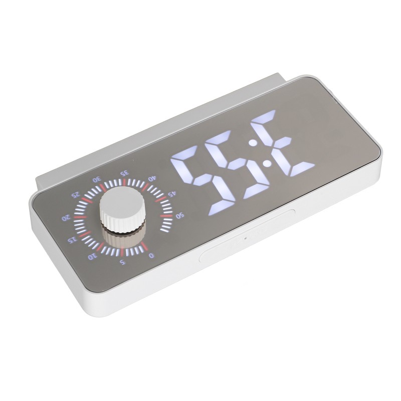 Digital Alarm Clock Rechargeable LED Mirror Alarm Clock -10°C‑50°C Temperature