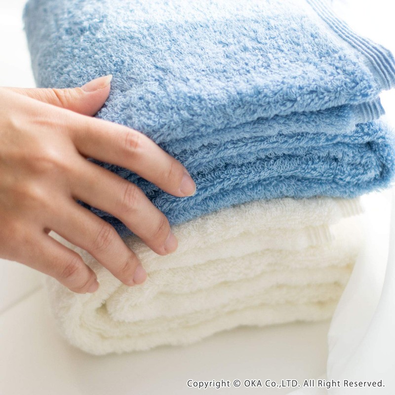 Oka Face Towel, Light Brown, Approx. 13.4 x 30.3 inches