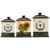 Certified International French Sunflowers Canister Set, Set of 3 Ceramic