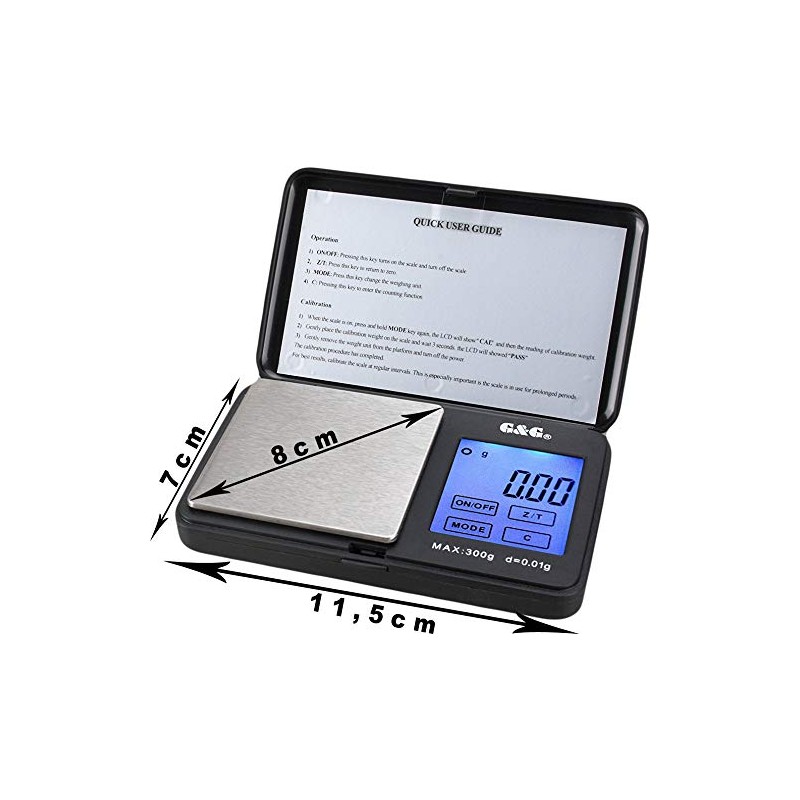 G&G TSB 500g/0.01g Pocket Scales Precision Digital Scales Gold Scales