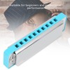 10‑Hole Harmonica Blues Bb Key Harp Wind Musical Instrument Beginner
