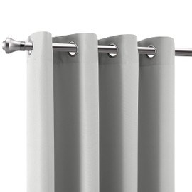 DREAM ART Outdoor Waterproof Patio Curtains Drapes Canopy Gazebo Privacy Exterior Shades/Blinds,Stripe, for Patio Porch Door Pergola, CabanaDock (54"x 96", Light Gray)