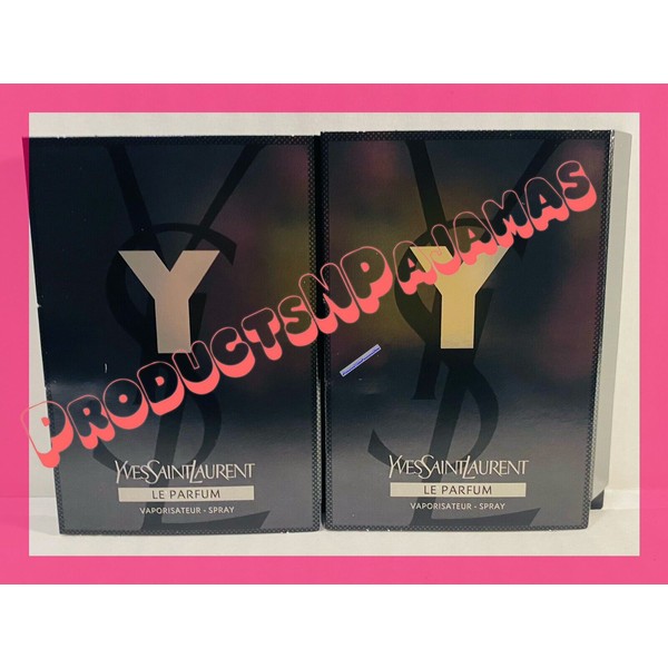 LOT of 2~Yves Saint Laurent Y LE PARFUM .04oz/1.2ml CARDED SAMPLE New Release