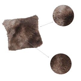 Bustlwor Cuddly Cushion, Plush Cushion, Cushion Cover 40 x 40 cm, Fluffy, Suitable for Balconies, Living Room and Offices as a Nap Cushion