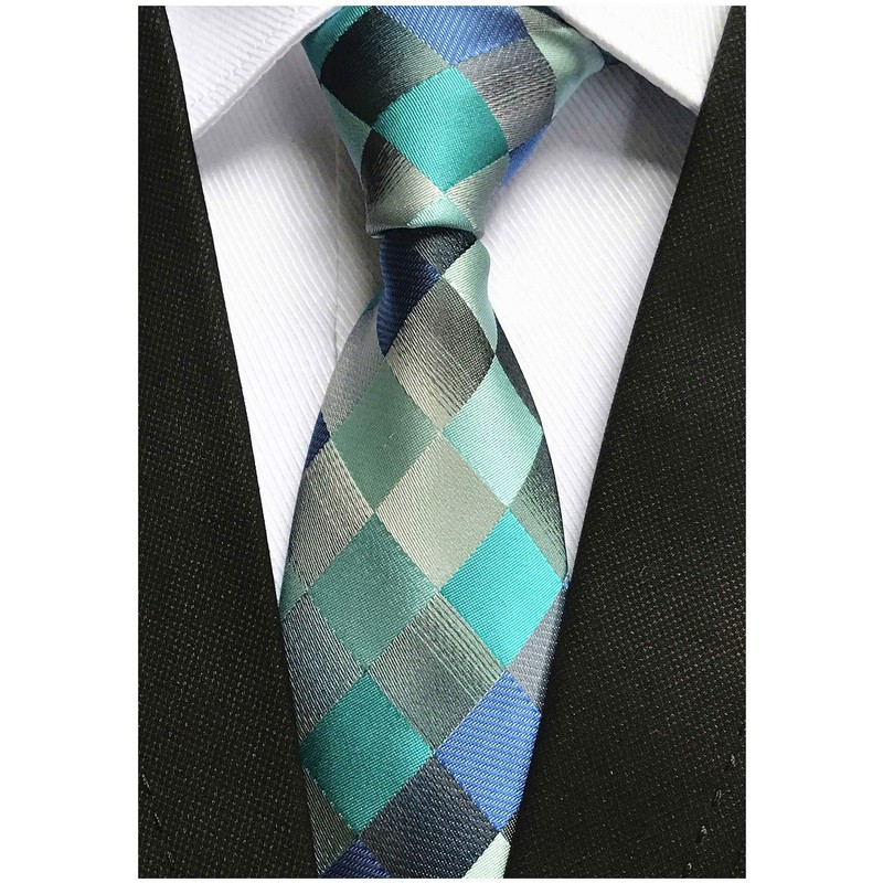 Ctskyte - Corbatas de cuadros para hombre, diseño de diamante,