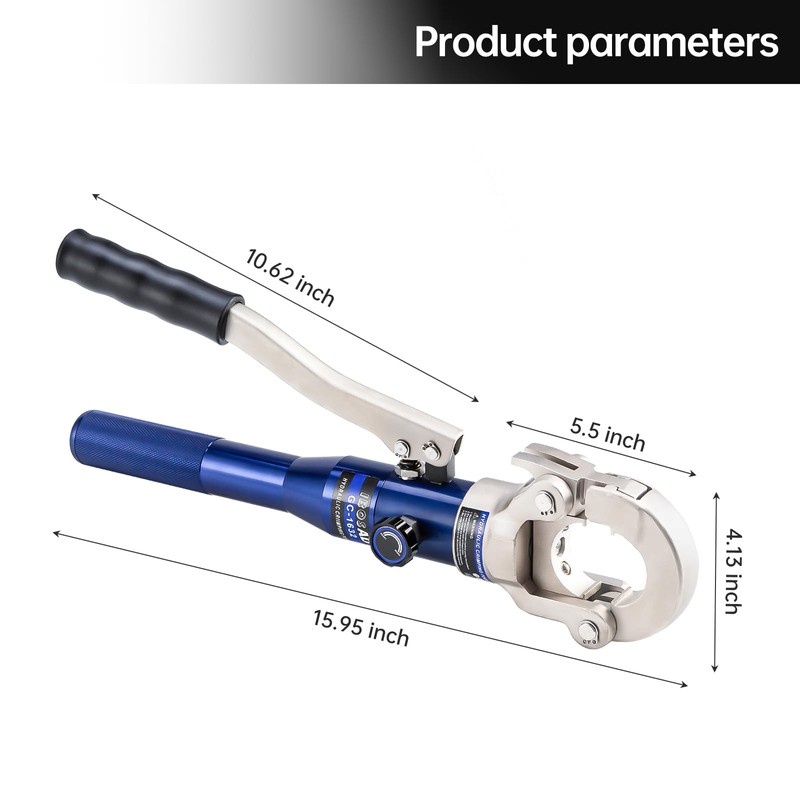 IBOSAD Hydraulic Copper Pipe Tube Fittings Crimping Tool with 1/2",3/4"