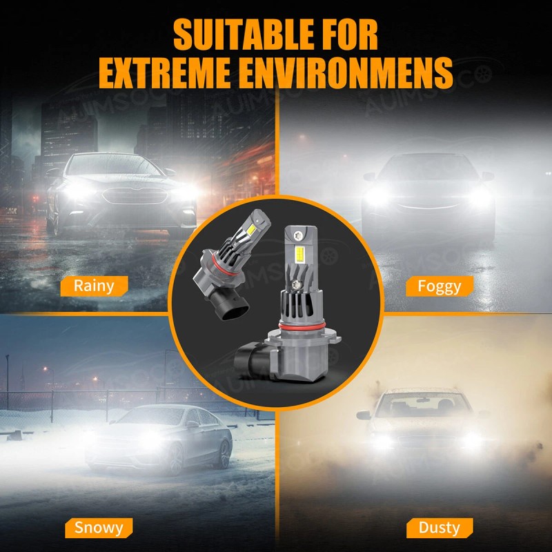 AUIMSOCO 10000K 4X LED Headlights High Low Light Bulbs For