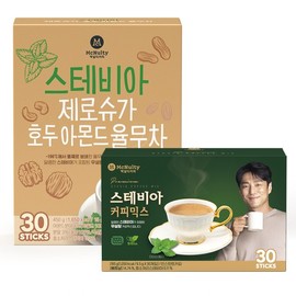 스테비아 당제로 커피믹스 30개입+호두아몬드 율무차 30개입 Stevia Coffee Mix 30 Pack + Walnut Almond Yulmucha 30 Pack