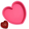 MarStore MarStore Silicone Heart Shaped Cake Pans C 9 Inch