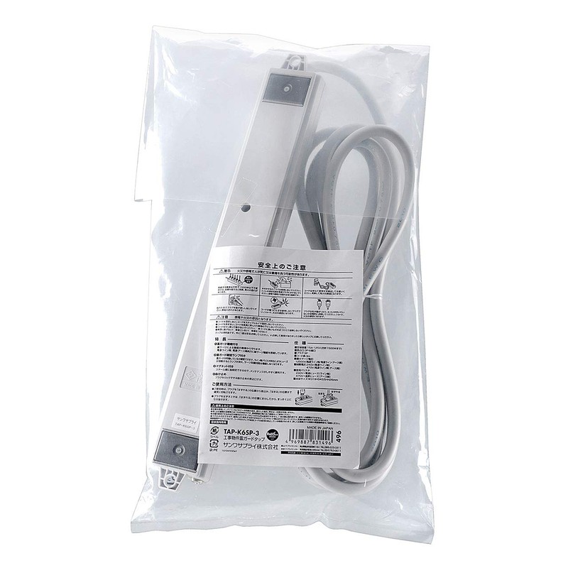 Sanwa Supply TAP-K6SP-3 Construction Property Thunder Guard Tap Outlet Outlet
