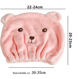 Norhogo 2 Pack Microfiber Hair Towel Water Absorbent Cute Dry Hair Turban Cap Quick Dry Swimming Cap Quick Drying Hair Turban for Women Adult or Kids Girls