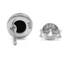 Silvershake 5mm Petite Genuine Round Shape Black Onyx White Gold