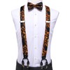 Dubulle Mens Clips Suspenders and Pretied Bowtie Set Y Shape