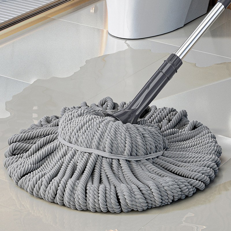 Self Wringing Twist Mop Stainless Steel Fiber Rope Easy Squeeze