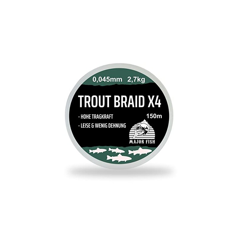 Major Fish Trout Braid 4-Way Braided Line Trout Ultralight 150
