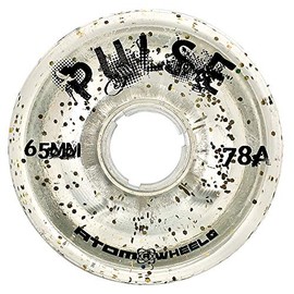 Atom Skates Outdoor Quad Roller Wheels 78A Atom Pulse 65x37 Glitter Clear / 2 Packs - 8 Wheels