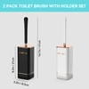 Aokala Toilet Brush and Holder, Elegant 2 Pack Silicone Toilet
