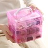 SacJkt Craft Storage Box, Compartments Divider Organizer, 3 Layers 18