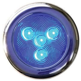T-H Marine LED-51832-DP Stainless LED Puck Light - 4" Blue