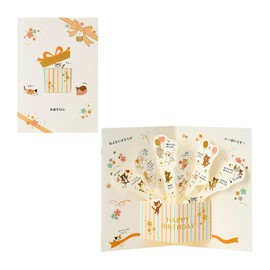 Sanrio NY7-0R 281735 Birthday Card, Birthday Celebration, Presents, Cats, Paper and Other Envelopes Included
