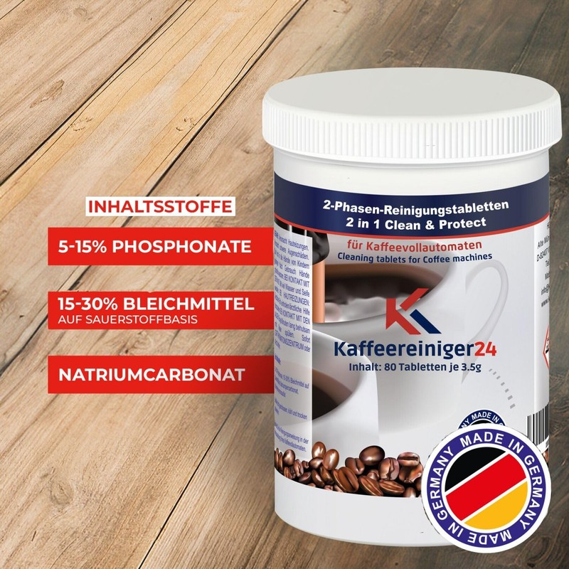 80 x 2-Phase Cleaning Tablets for Fully Automatic Coffee Machines