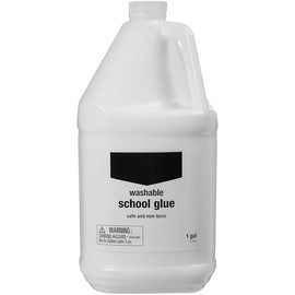 All Purpose Washable School Craft Liquid Glue, Great for Making Slime, Single Pack, 1 gallon, White