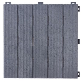 Nicoman Garden Decking Tiles Cosmopolitan Patio, Terrace, Hot Tub Deck Tiles | Interlocking Decking Tiles | Recycled | Cosmo Composite | Outdoor Drainage Deck Flooring (Light Grey, 30 x 30cm, 1x)