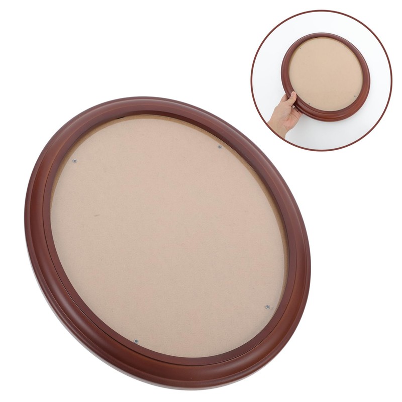 NOLITOY Wooden Oval Photo Frame Creative Solid Picture Holder for