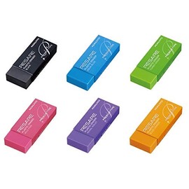 Kokuyo Risare Premium Type Keshi-90 Series Eraser, 6 Color Set