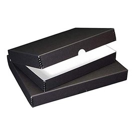 Lineco Archival Folio Storage Box. Metal Edge Archival Boxboard, Clamshell Lid. 9.5 x 12.5 x 1.75 inches.