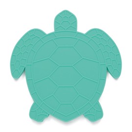 UPware Silicone Coasters for Drinks Set of 4 Non Slip Anti Stain Heat Resistant Durable Reusable Silicone Drink Coasters (Turtle)