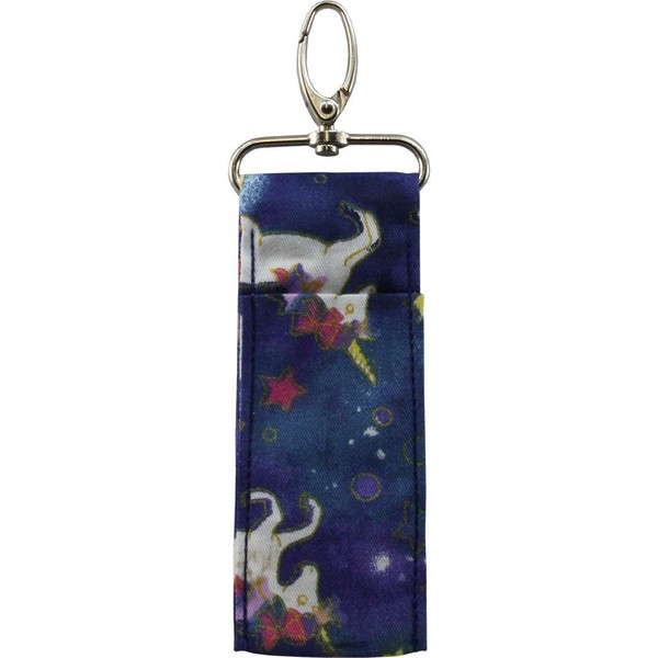1 UNICORN Patterned Material Lip Balm Holsters LIPSTICK HOLDER WITH Metal Clip