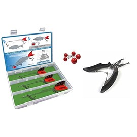 Jenzi Special Bait Fish Buoyancy System Predator Pike Set of 9 Assorted in a Box 10.14 and 18 cm Including 5 Ballast Leads 8-20 g and Free Fishing Scissors