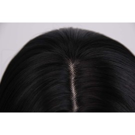 Colorfulpanda Short Black Bob Wigs for Women Natural Synthetic Hair Wig with Fringe Bangs for Cosplay Costume Party or Daily Wear